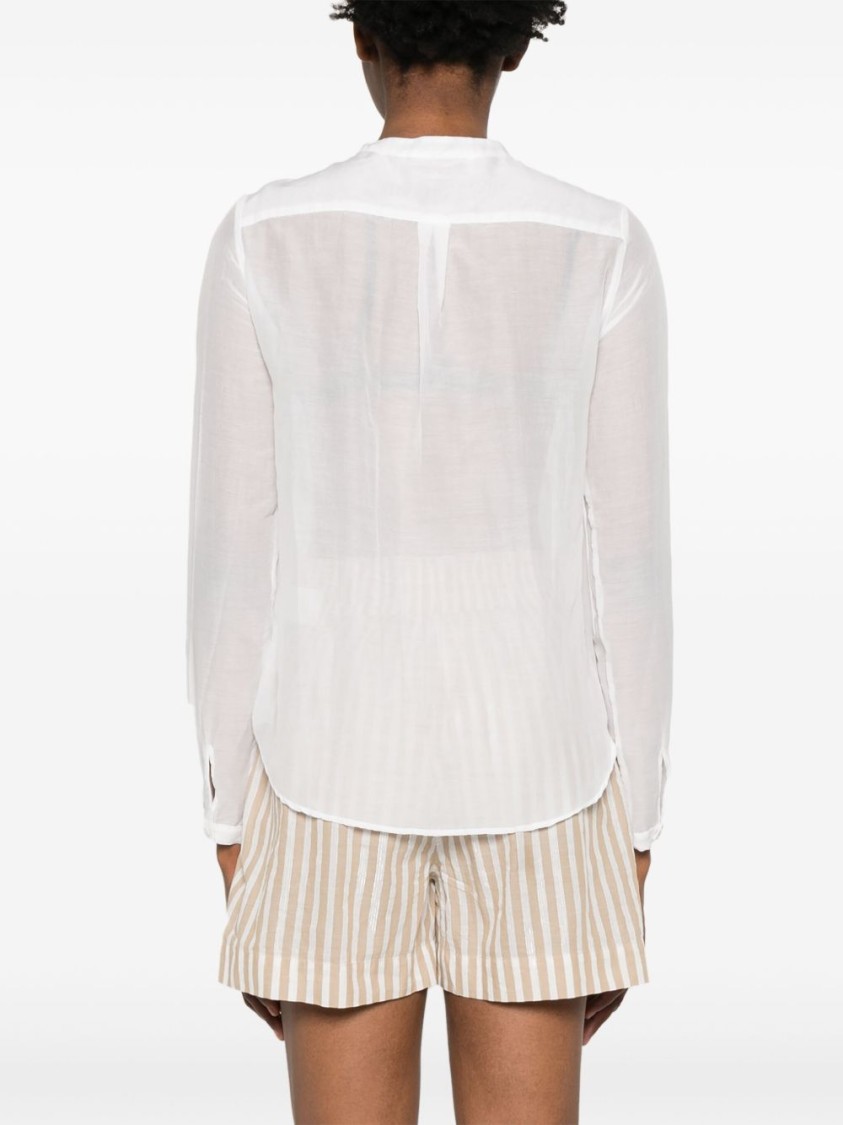 Jucca Hemd Ohne Kragen In White