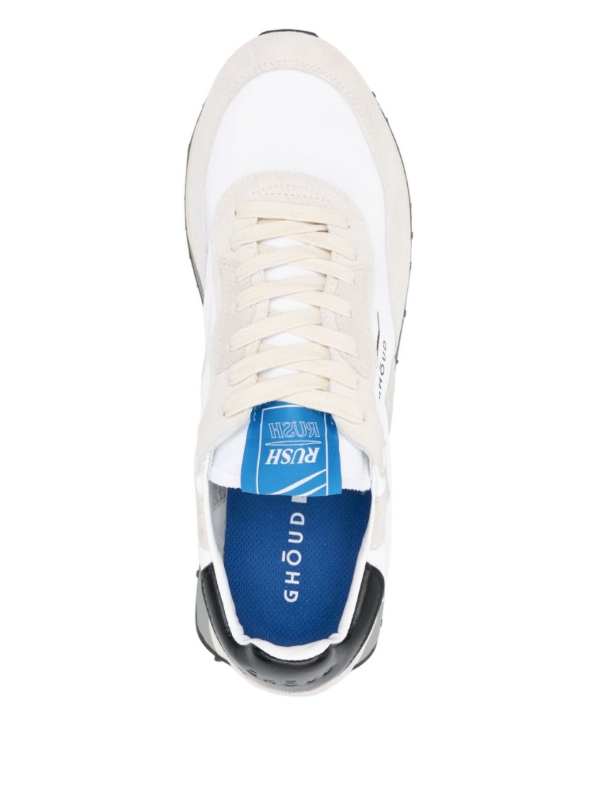 Ghoud Premium Fabric Blend Black Sneakers In White