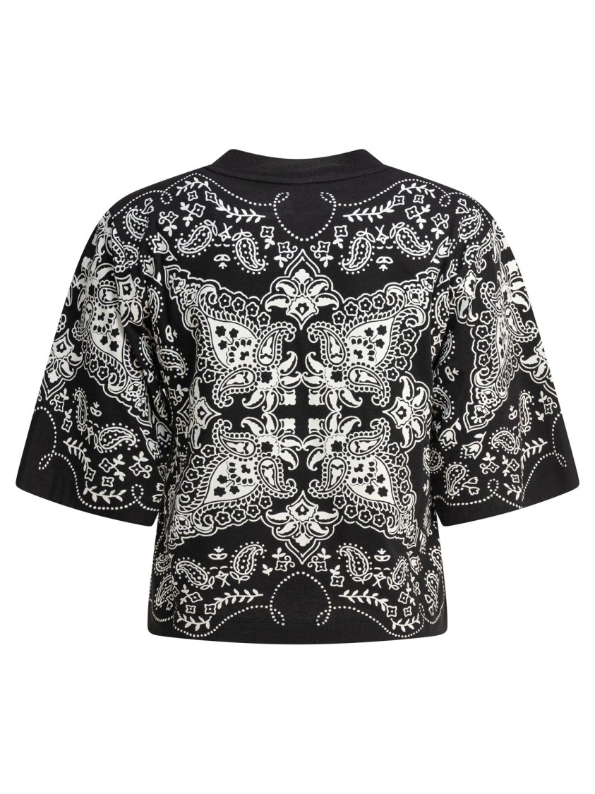 Pinko Boxy Silhouette Cotton T-shirt In Black