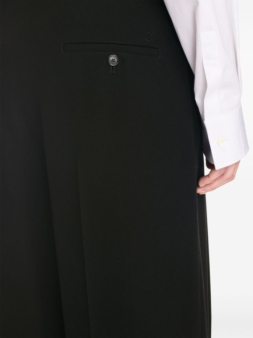 Off-white Ow Darted Tailored Trousers In Black