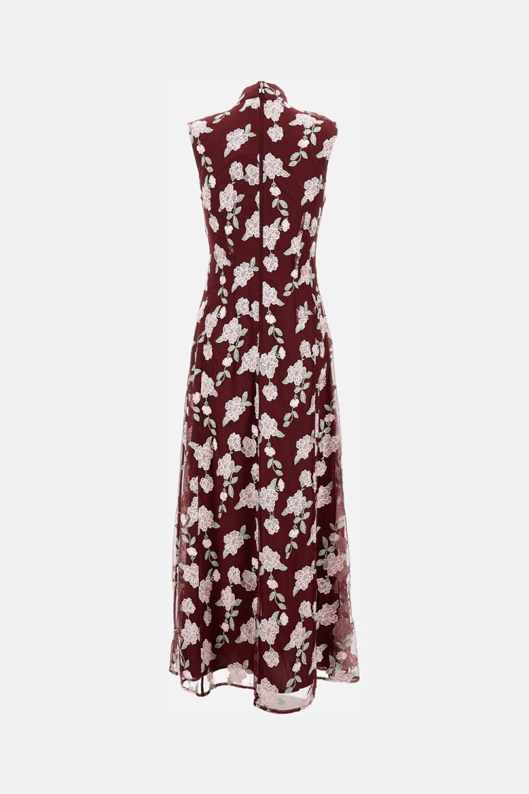 Rotate Birger Christensen Rotate Sleeveless Maxi Dress In Brown