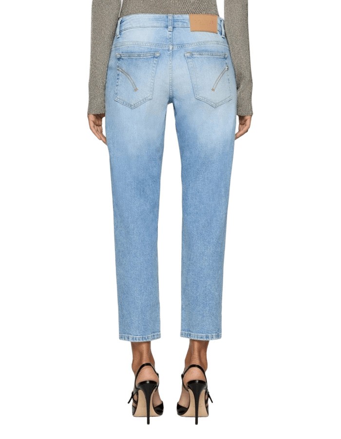 DONDUP DONDUP CLASSIC STRAIGHT-LEG DONDUP DENIM JEANS WITH SUBTLE STITCHING
