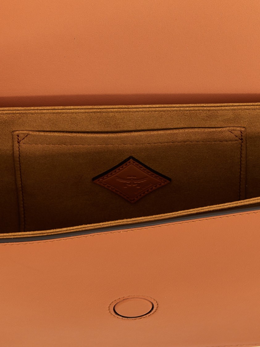 Mcm Brown Himmel Crossbody Bag In Orange