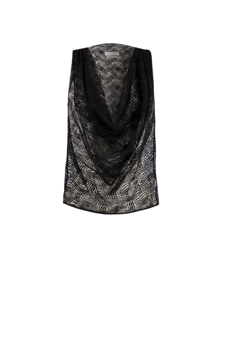 Shop Saiid Kobeisy Chic Draped Lace Top In Black