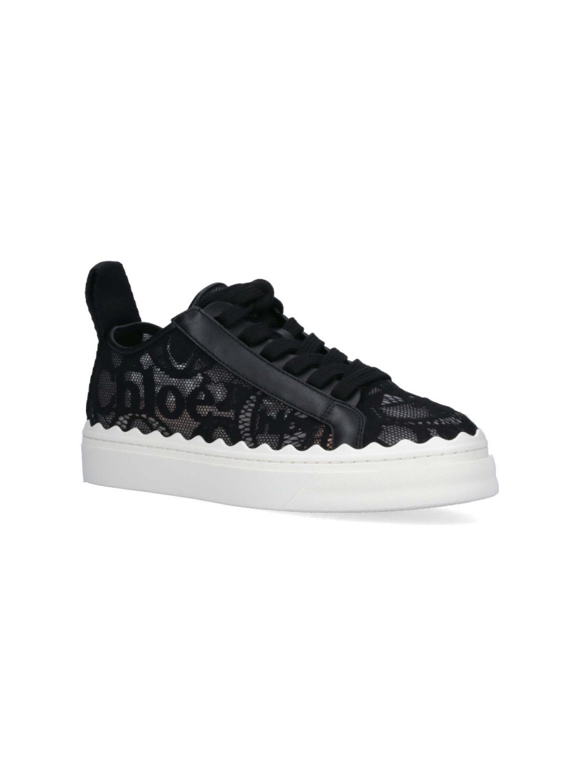 Shop Chloé Lauren Sneakers – Black