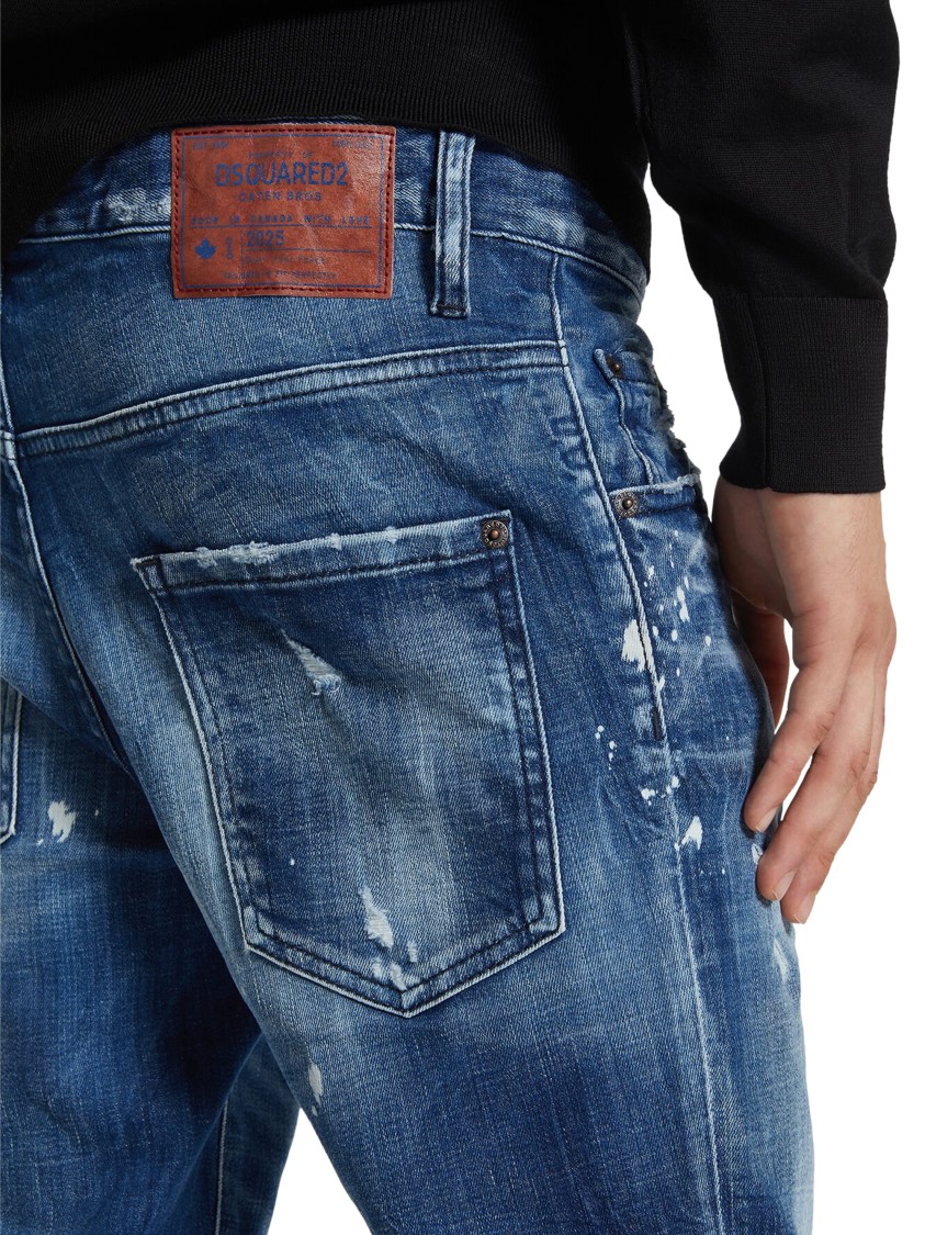 Dsquared2 Dsquared Men Slim Jeans With A Lived-in Effect In Blue