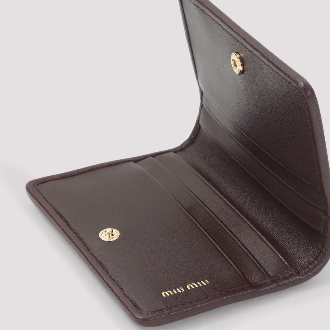 Miu Miu Textured Quilted Lamb Leather Wallet In Multi