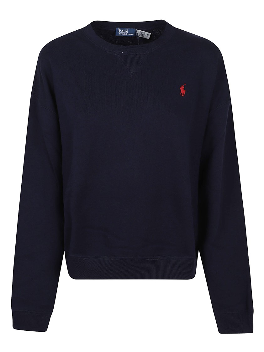 Shop Polo Ralph Lauren Soft Loopback Fleece Pullover In Blue
