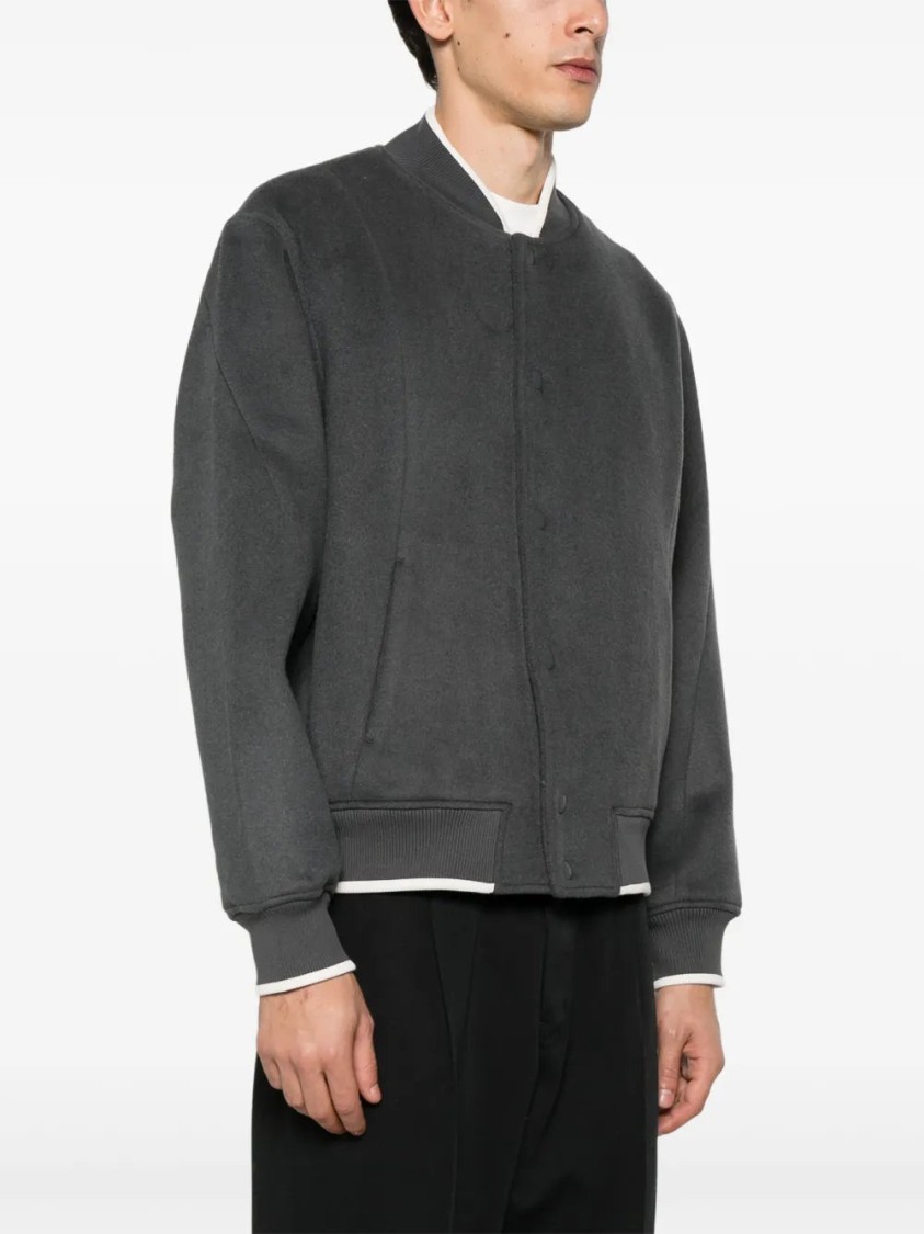 Axel Arigato Anthracite Grey Typo Varsity Jacket In Grey