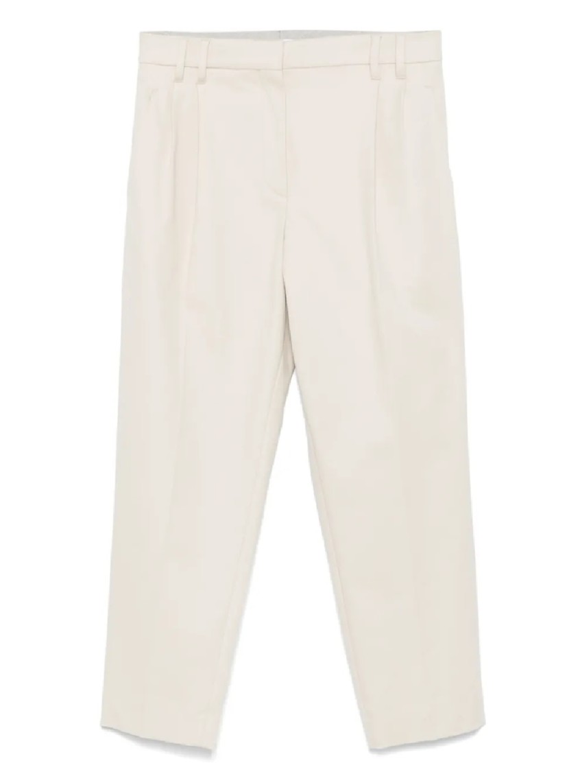 Brunello Cucinelli Trousers With Belt Loops And Side Pockets In Neutral