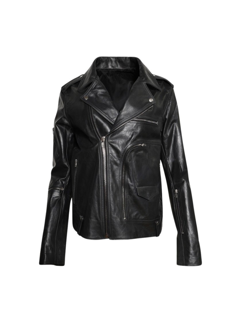 Rick Owens Bauhaus Stooges Leather Jacket In Black