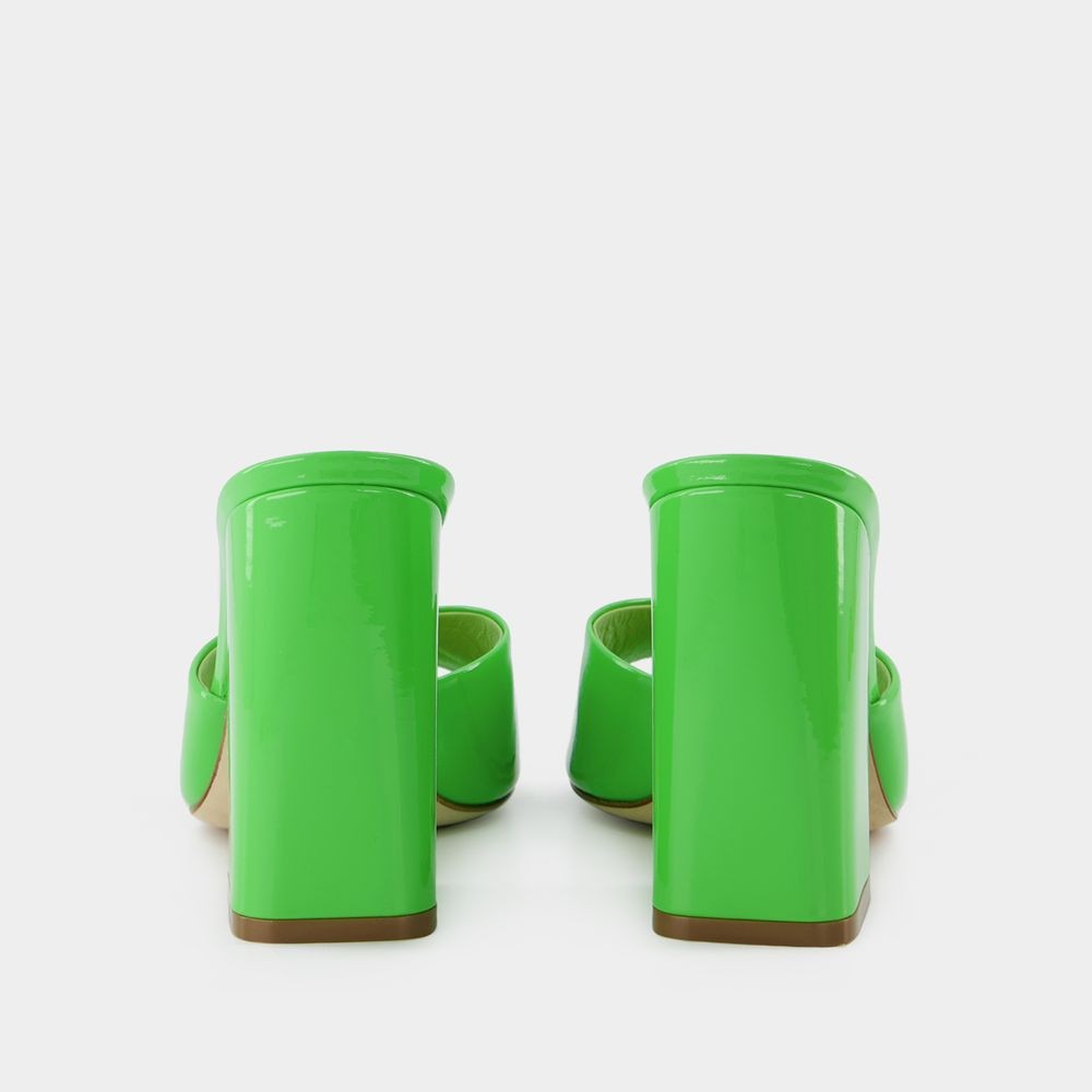 Paris Texas Holly Anja Mules - Kiwi - Leather | THE LIST