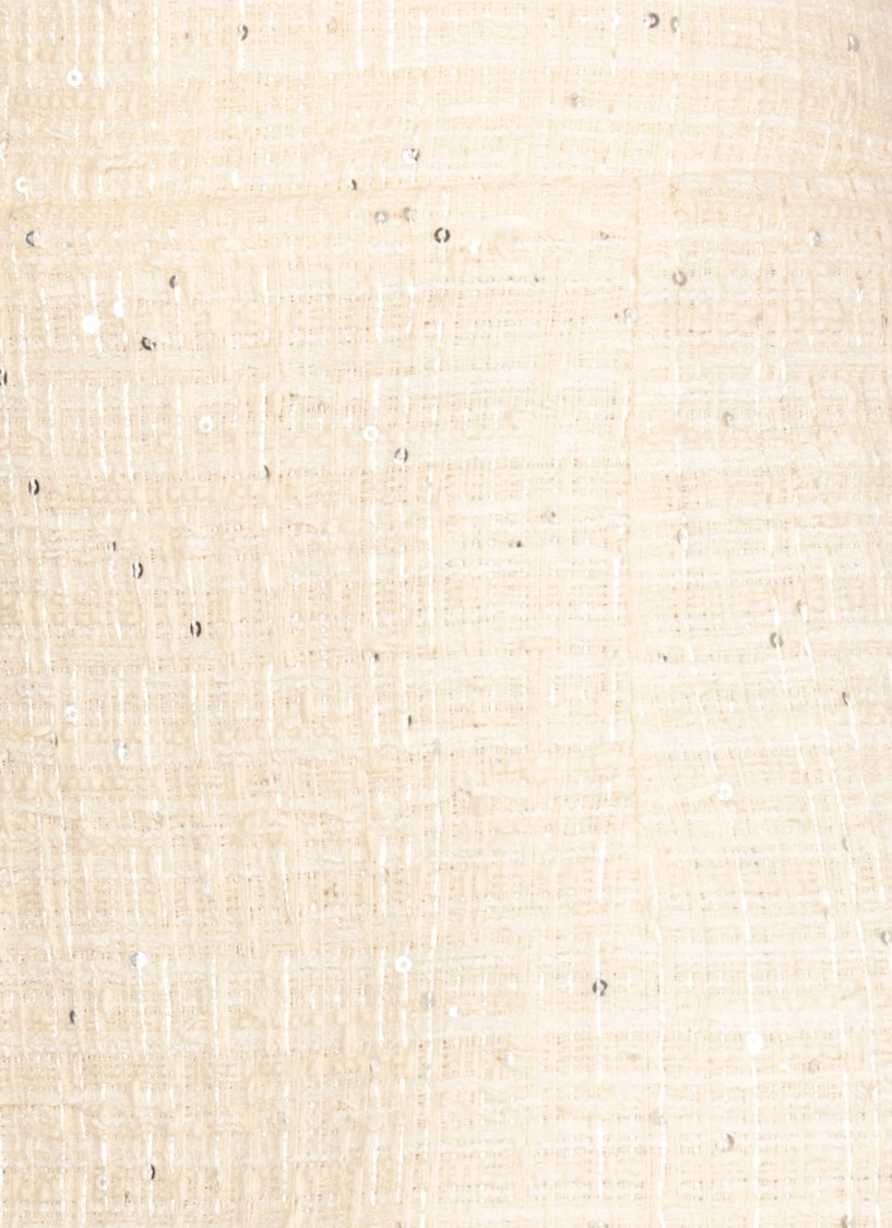Shop Tagliatore Ivory Cotton Blend Skirt In Neutrals