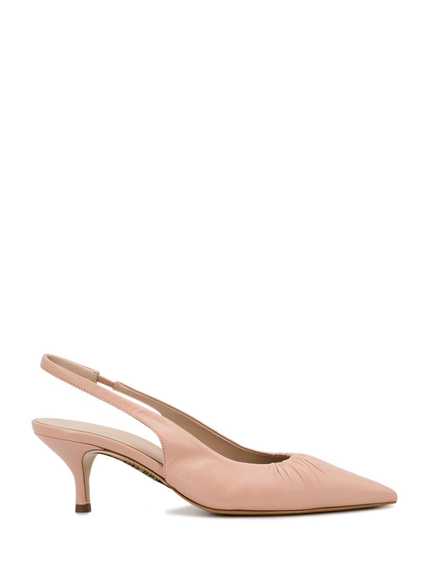 Fabiana Filippi Slingback Pumps With Pointed Toe And Gathered Detail
