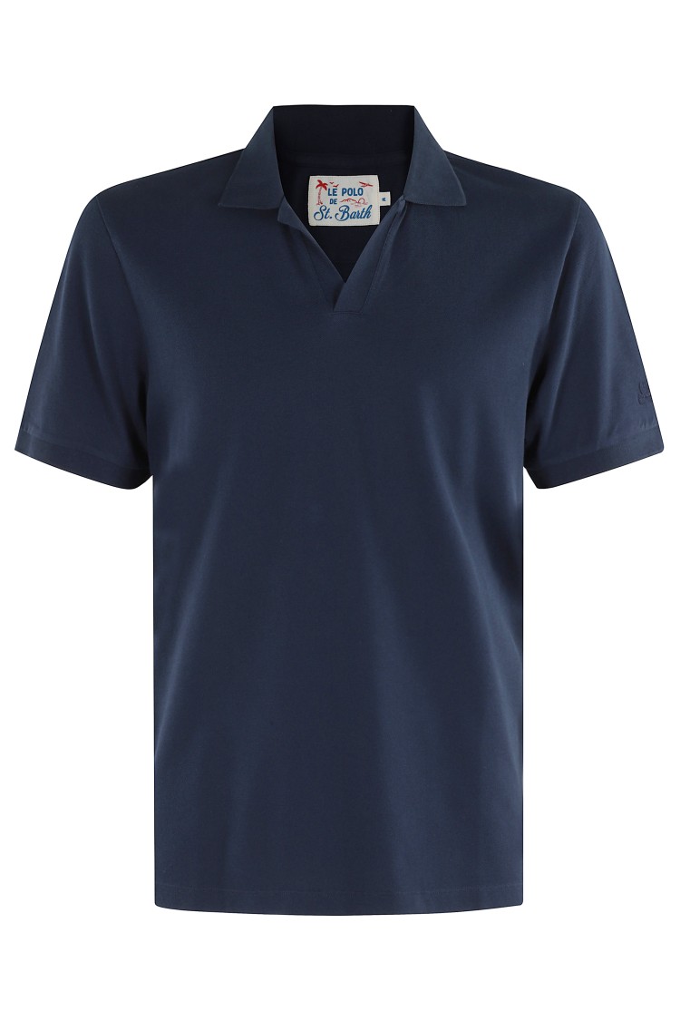 Shop Mc2 Saint Barth Fraser Polo Shirt In Linen