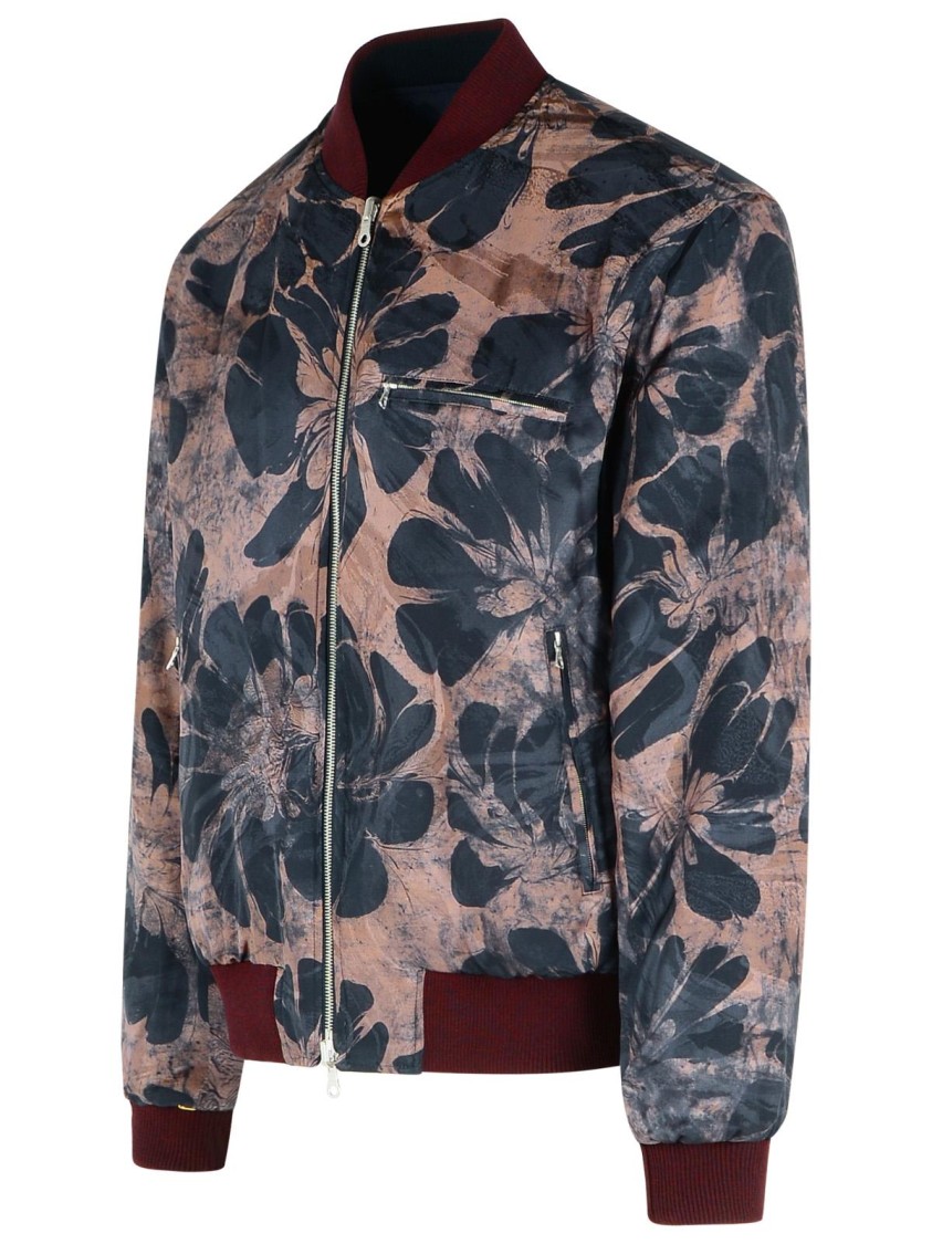 Dries Van Noten Volker Navy Viscose Blend Jacket In Blue