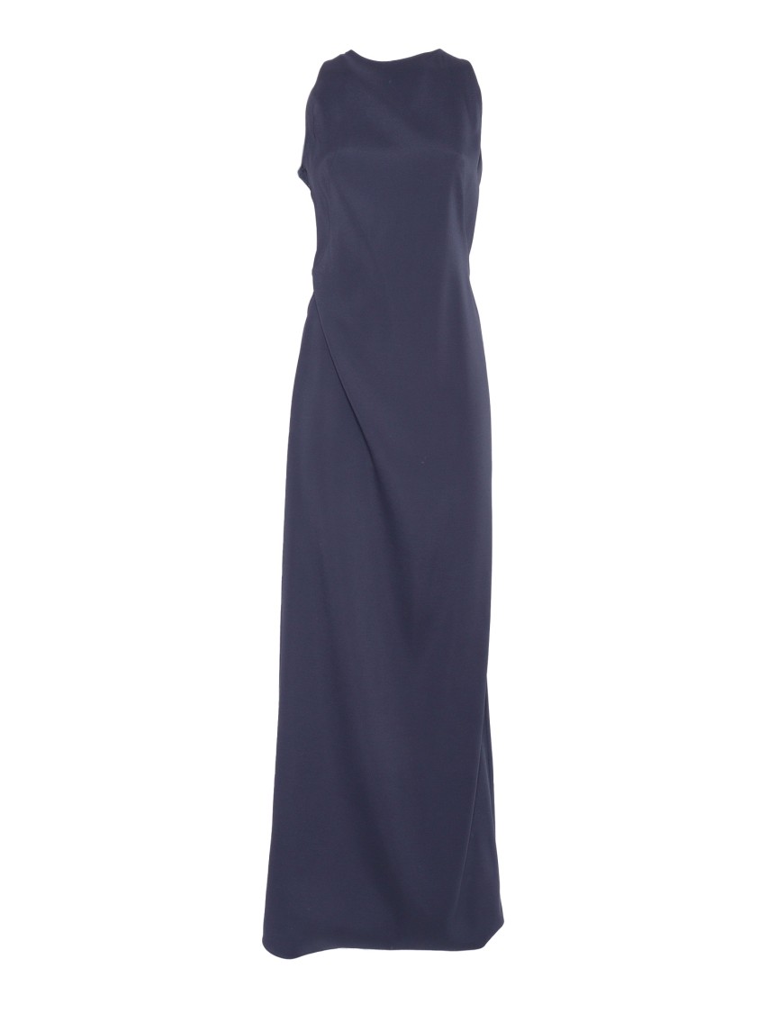 Alberta Ferretti Maxi Dress With Exquisite Cut-out Details In Blue