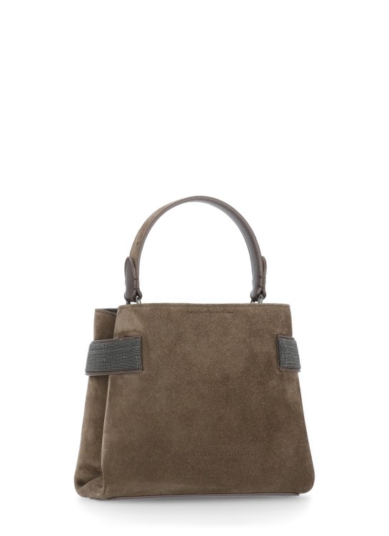 【送料&関税込】Brunello Cucinelli Suede Shoulder Bag BRUNELLO CUCINELLI Bead-embellished suede shoulder bag | NET