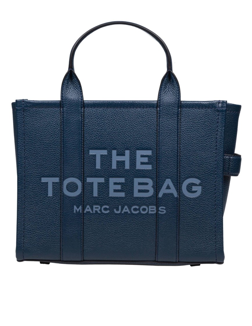 MARC JACOBS MARC JACOBS MEDIUM TOTE BAG IN BLUE LEATHER