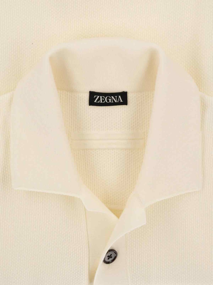 Shop Zegna Knit Shirt - Cream In Neutrals