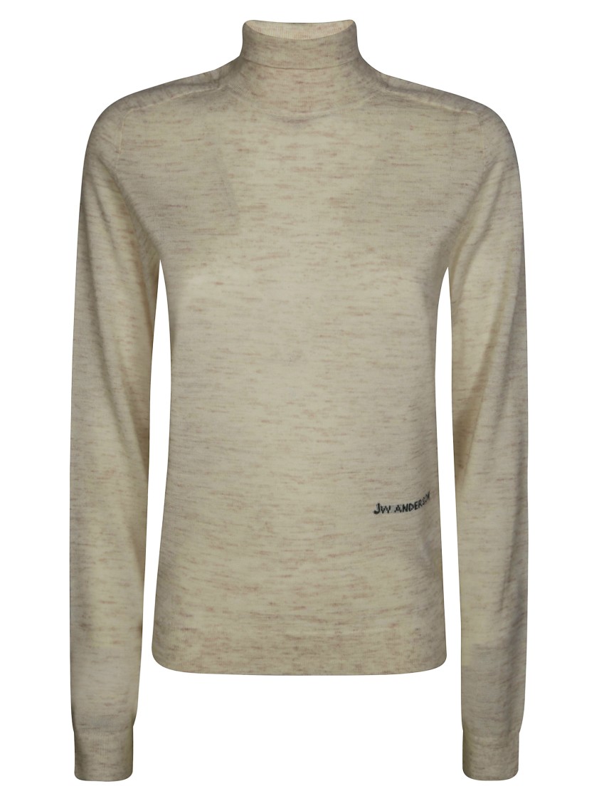 Jw Anderson J. W. Anderson Fitted Neutrals Turtleneck Jumper In Gray