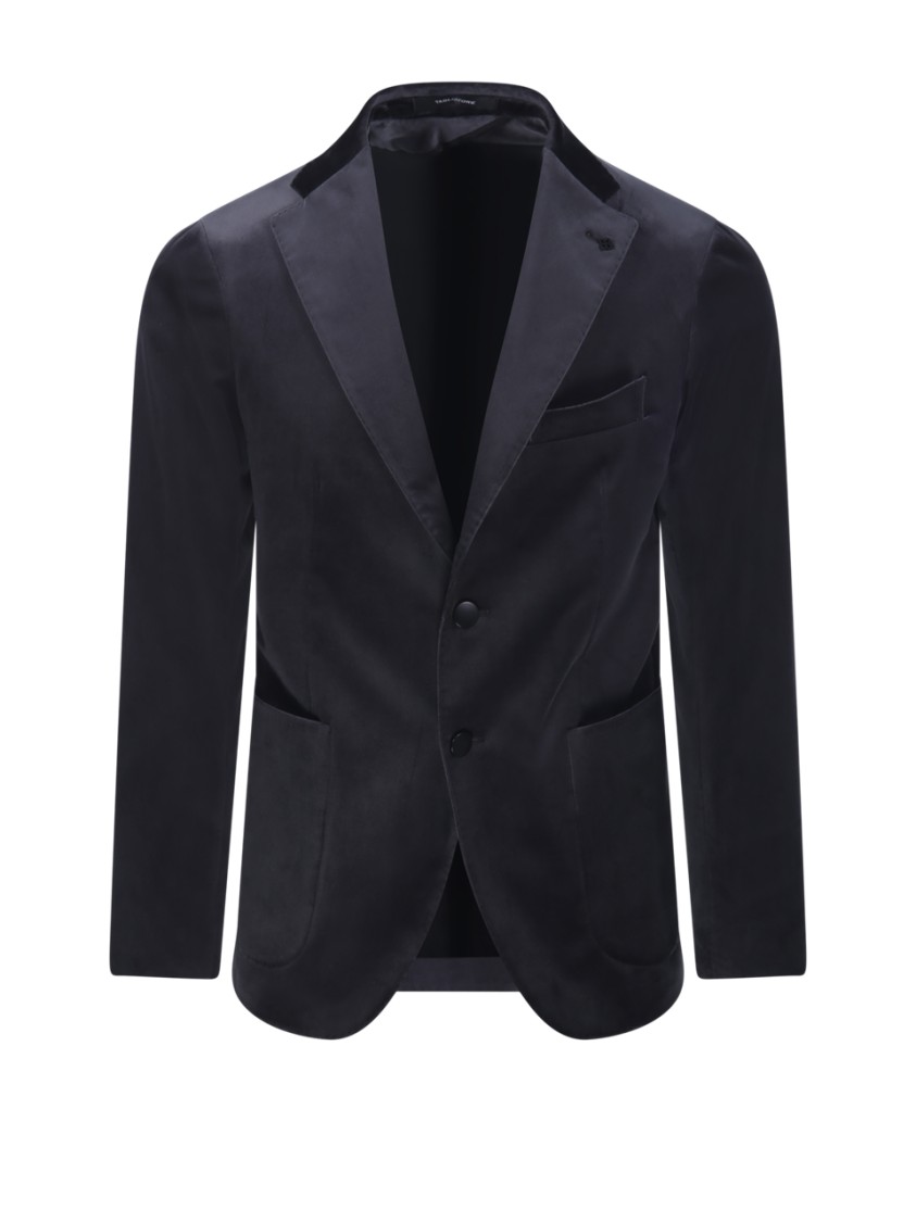 TAGLIATORE TAGLIATORE TAILORED BLACK JACKET WITH CLASSIC NOTCH LAPEL