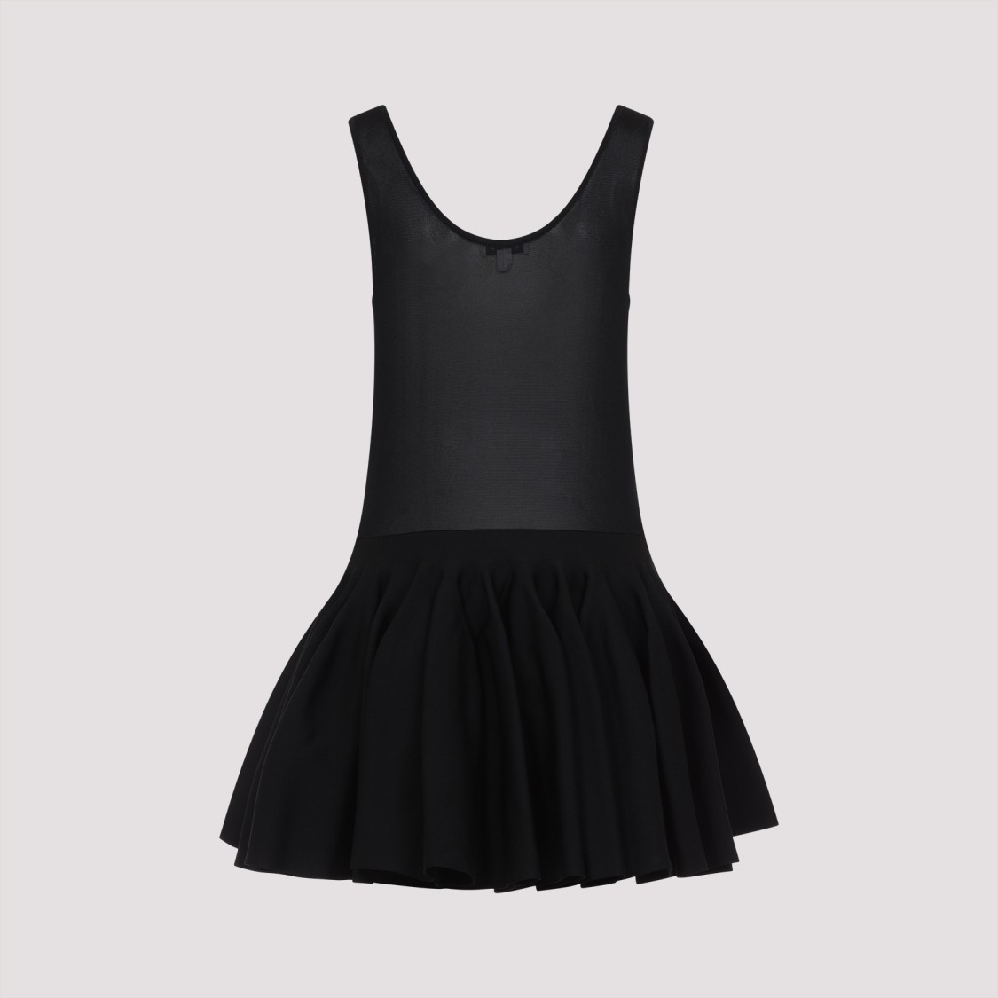 Shop Alaïa Viscose Blend Dress With Flared Skirt And Fitted Bodice In Black