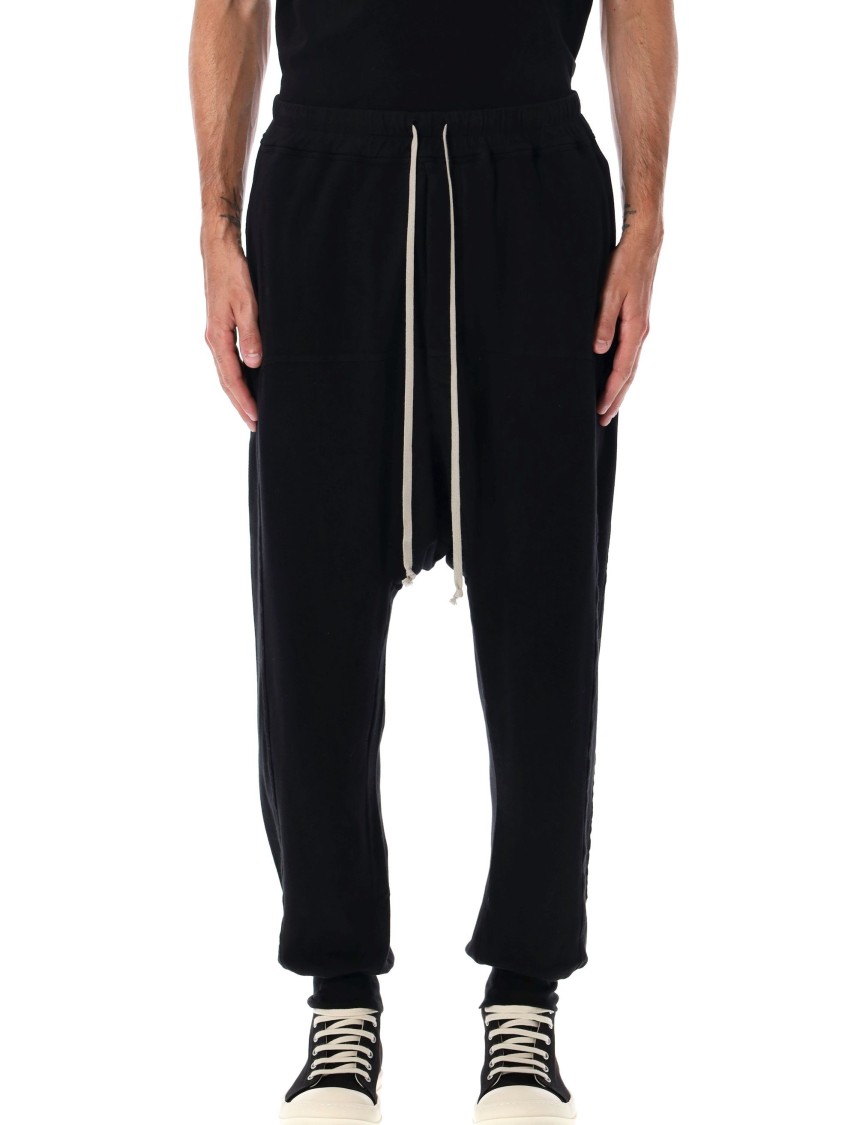 Rick Owens Drkshdw Mens Black Prisoner Drawstring Cotton-jersey Jogging Bottoms Xl In Black