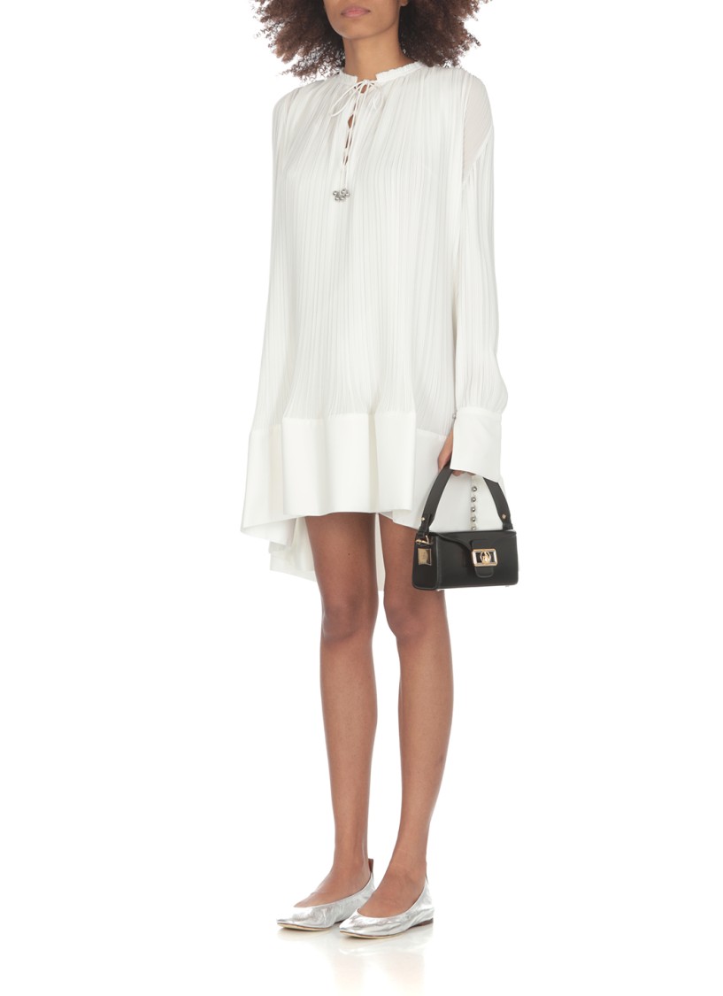 Lanvin Rectangular Smooth Nano Shoulder Bag In Black