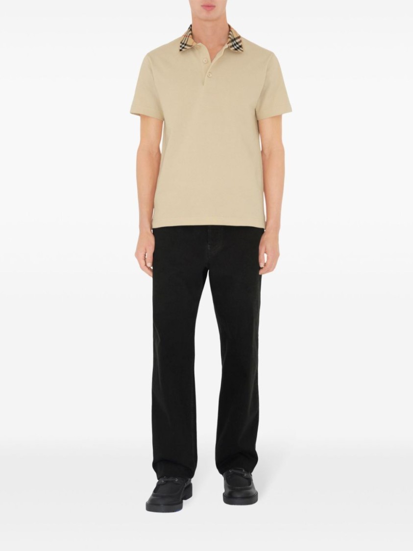 BURBERRY BURBERRY CLASSIC POLO WITH DISTINCTIVE CHECK COLLAR