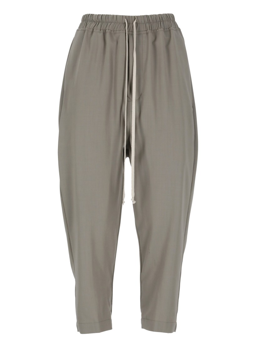 Rick Owens Green Wool Pants In Green