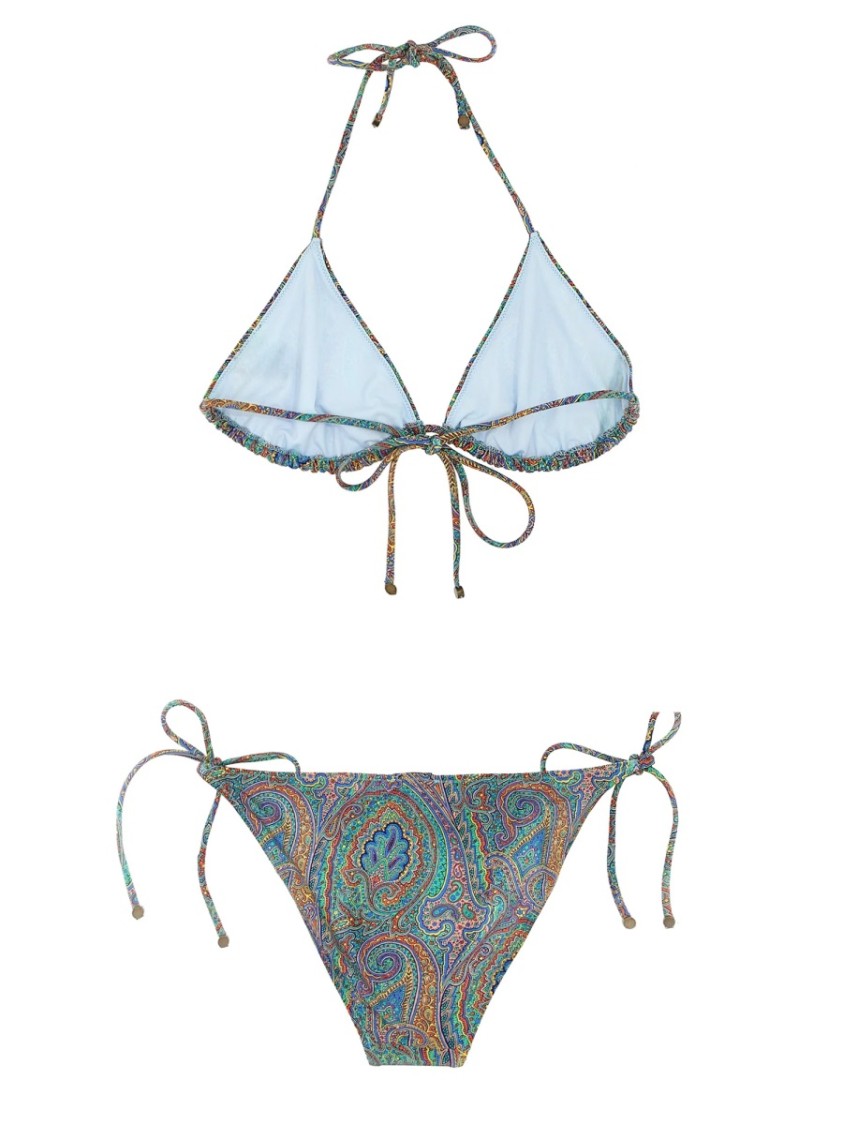 Etro Bikini Paisley Beachwear In Green