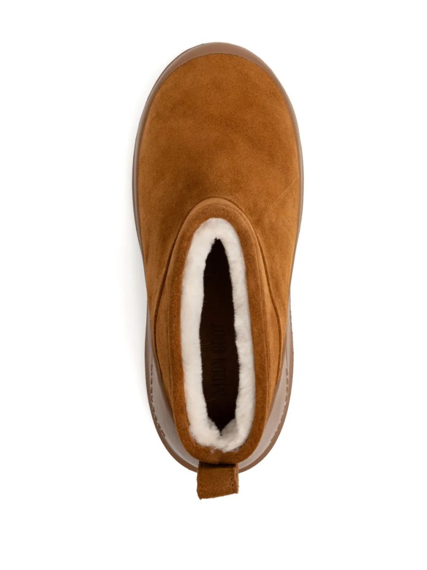 Moon Boot Mb Luna Low Boot Suede Boots In Neutral