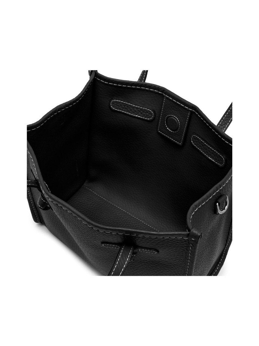G.chiarini Marcella Marcella 32 Shopping Bag In Black Double Bubble Leather