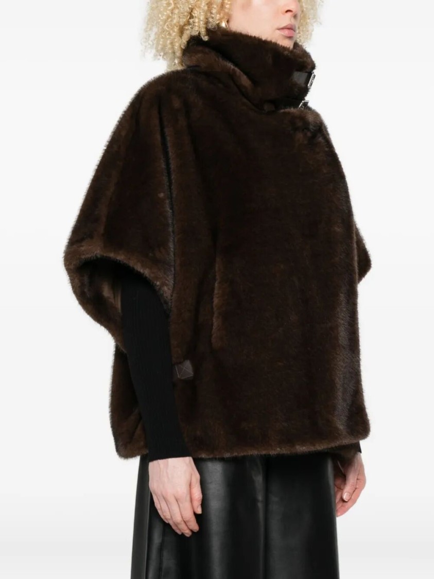 Pinko Short-sleeve Jacket In Brown