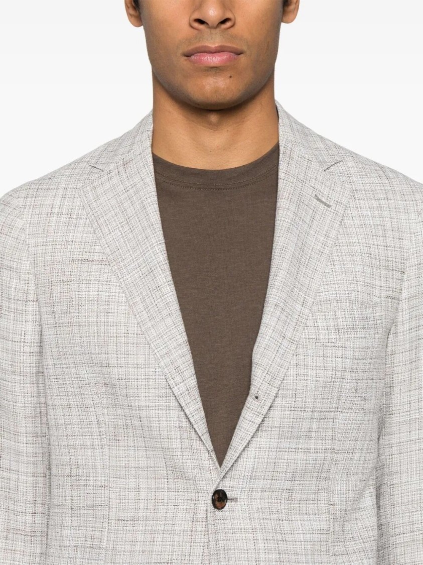 Sartorio Napoli Classic Tailored Wool Jacket In Gray