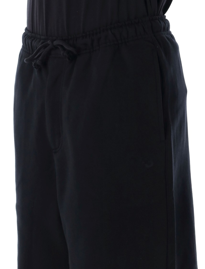 Y-3 Black French Terry Shorts With Functional Pockets In Black
