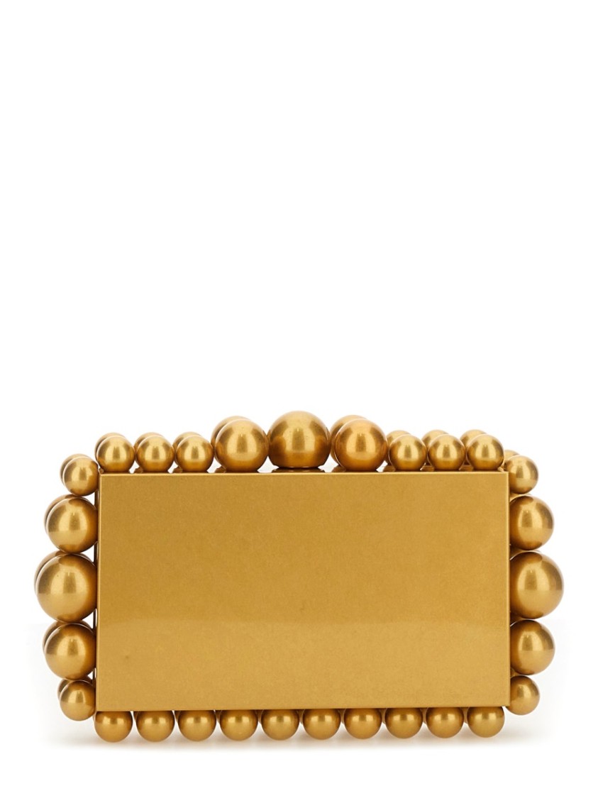 Shop Cult Gaia Rectangular Gold Aluminum Eos Clutch