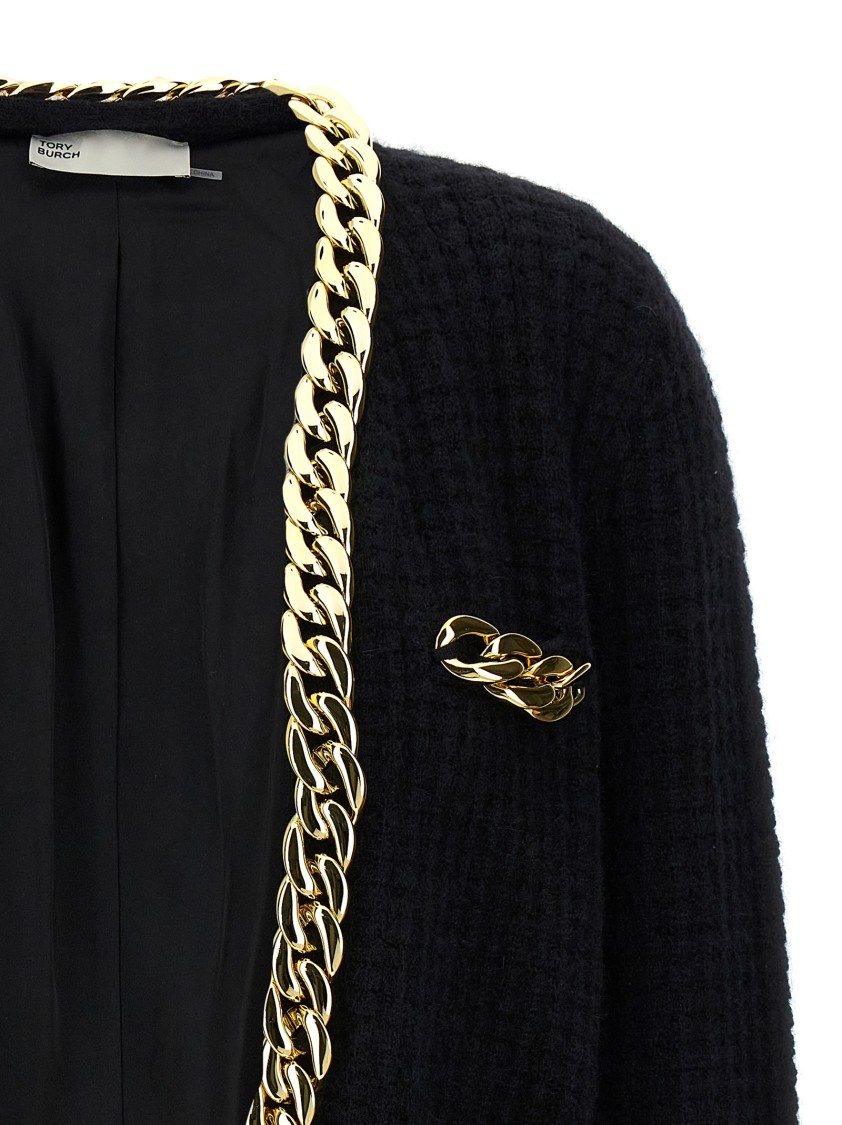 Tory Burch Kendra Chain Blazer And Suits In Black