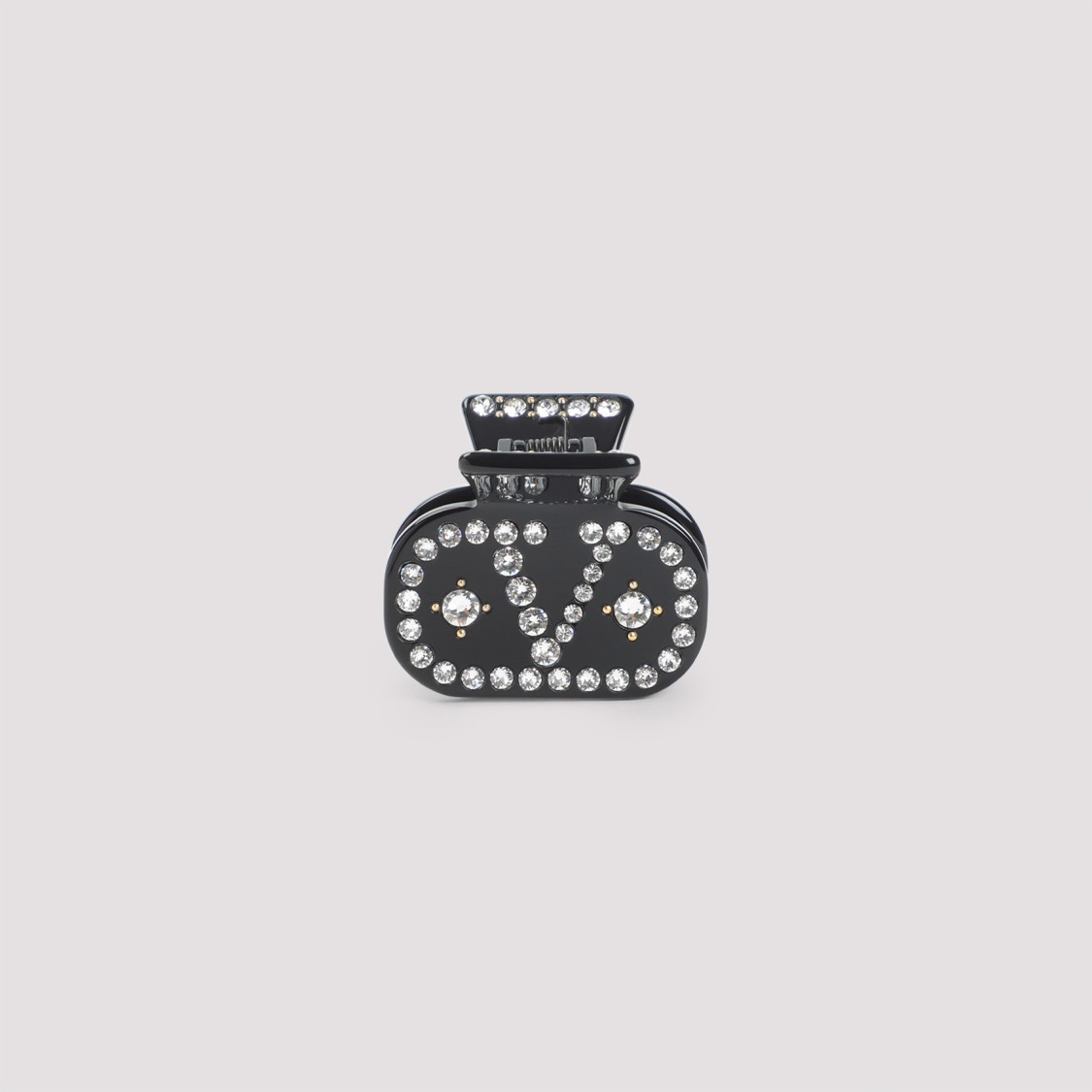 Valentino Crystal Decorative Hair Accessories In Gray