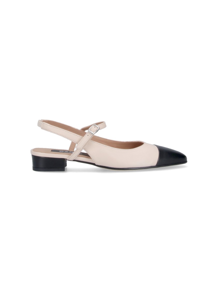 CAREL CAREL "OCEANO" SLINGBACK MULES – BEIGE 