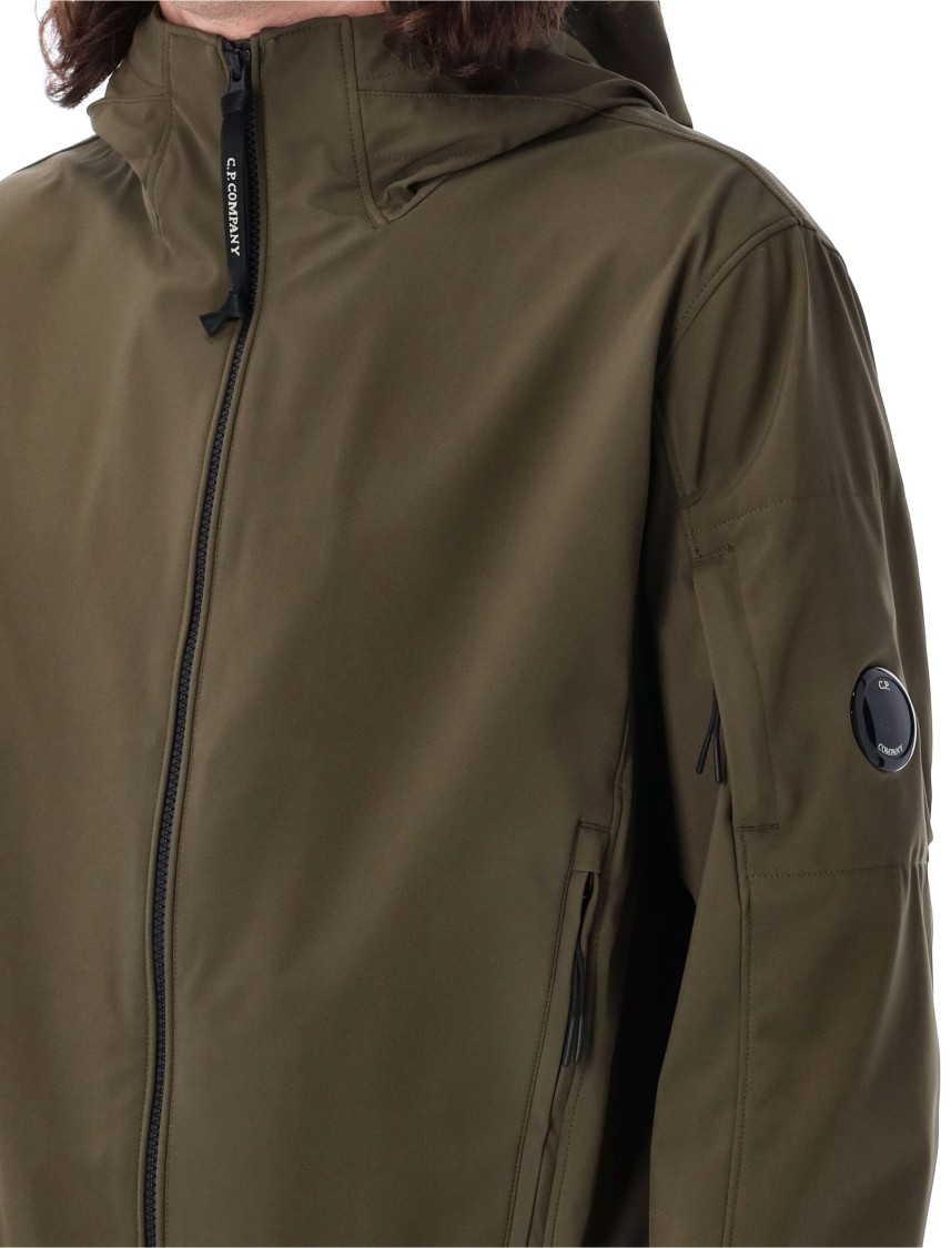 C.p. Company Recycled Polyester Hooded Jacket Lens In Green