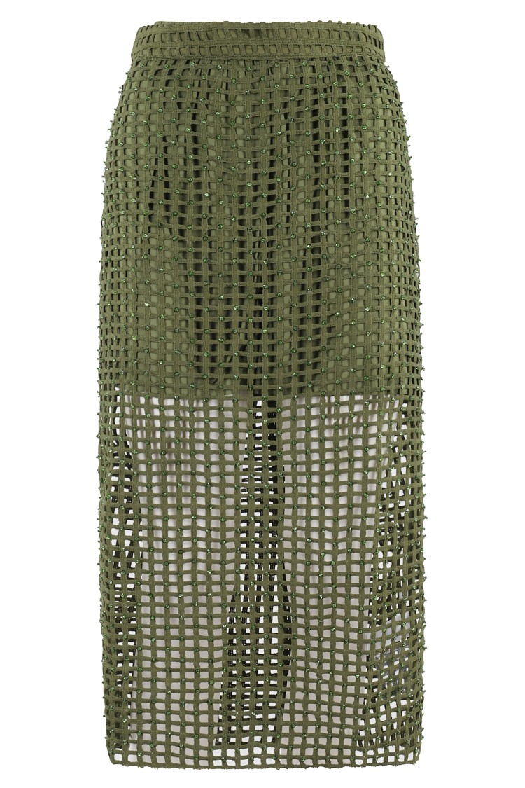 Essentiel Antwerp Handkerchief Sequin Mesh Skirt With Removable Shorts