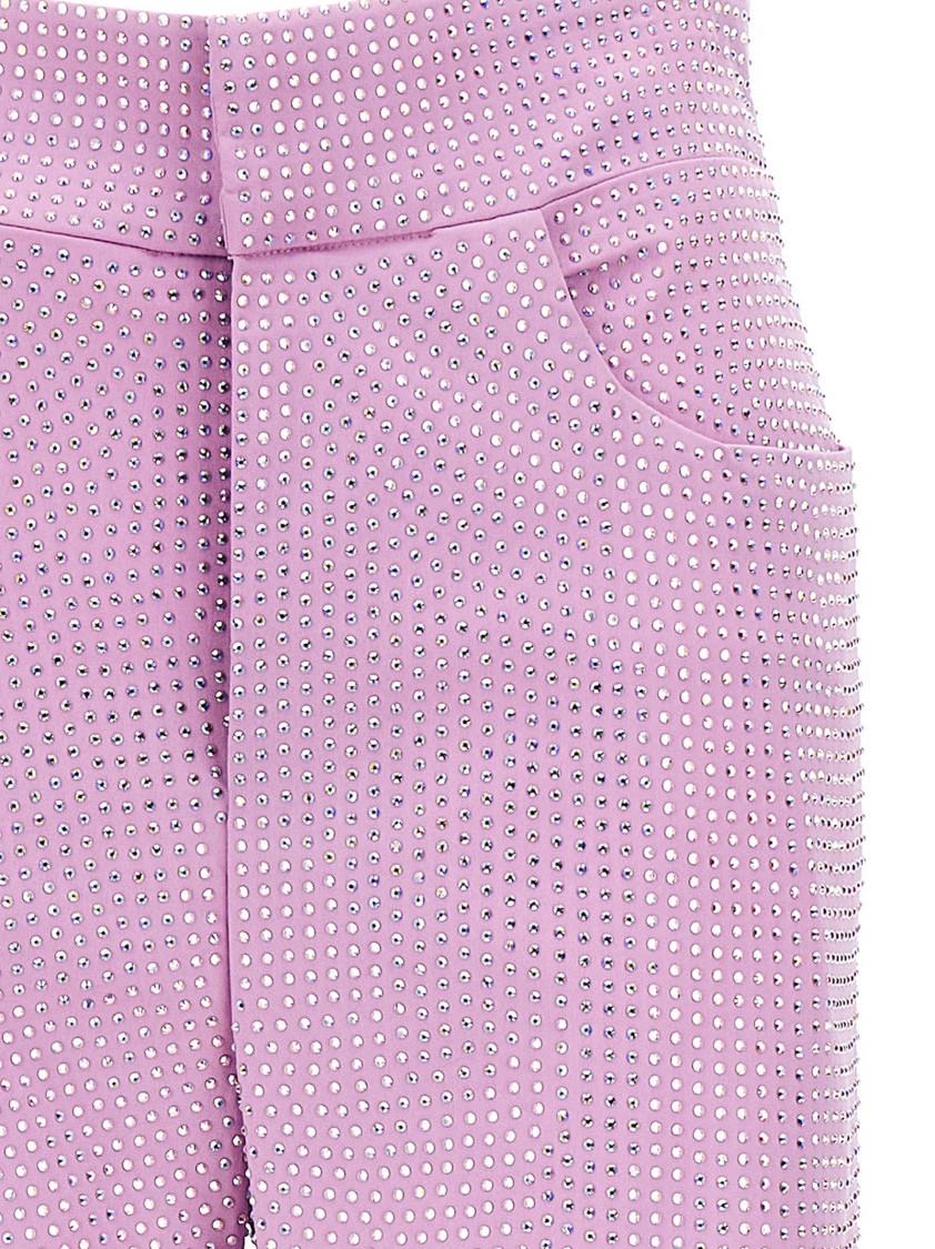 Giuseppe Di Morabito Wide-leg Pants With Crystals In Pink