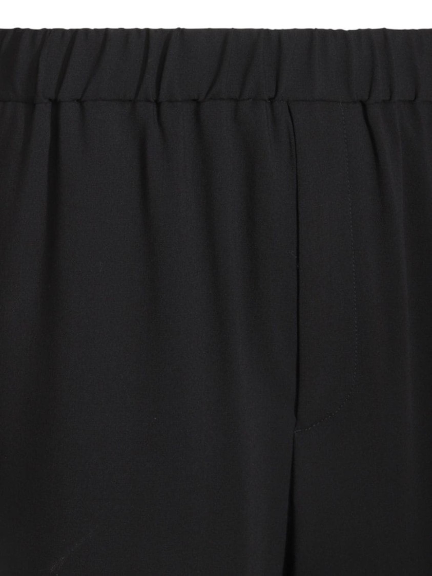 Giorgio Armani Tapered Trousers With Elastic Waistband And Pockets In Black