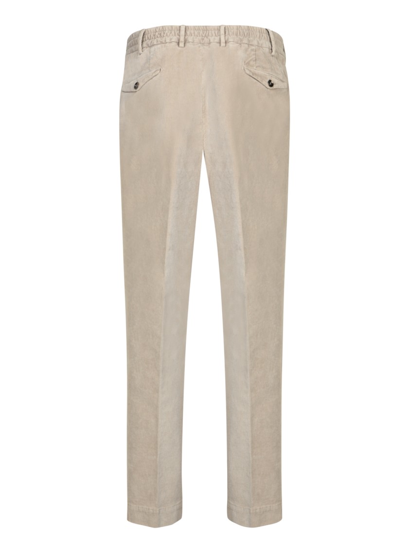 Dell'oglio Tailored Beige Trousers With Smooth Finish In Neutrals