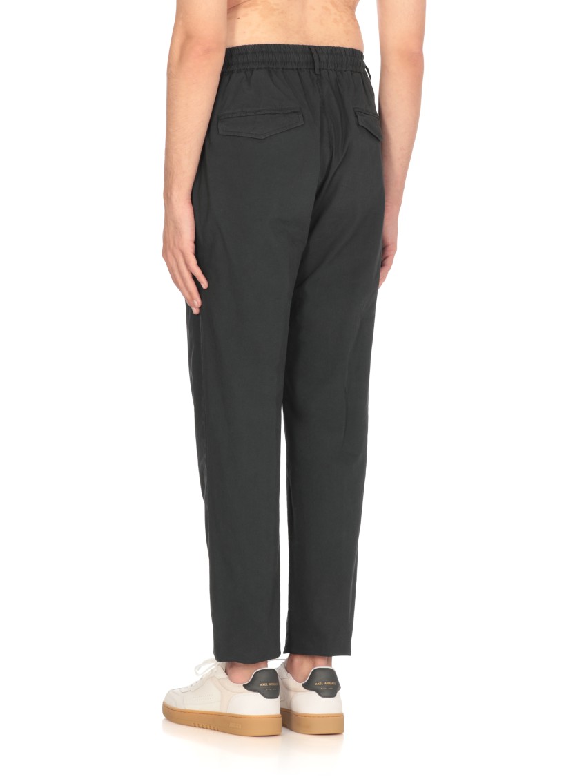 Peserico Straight Cotton Trousers Elastic Waist