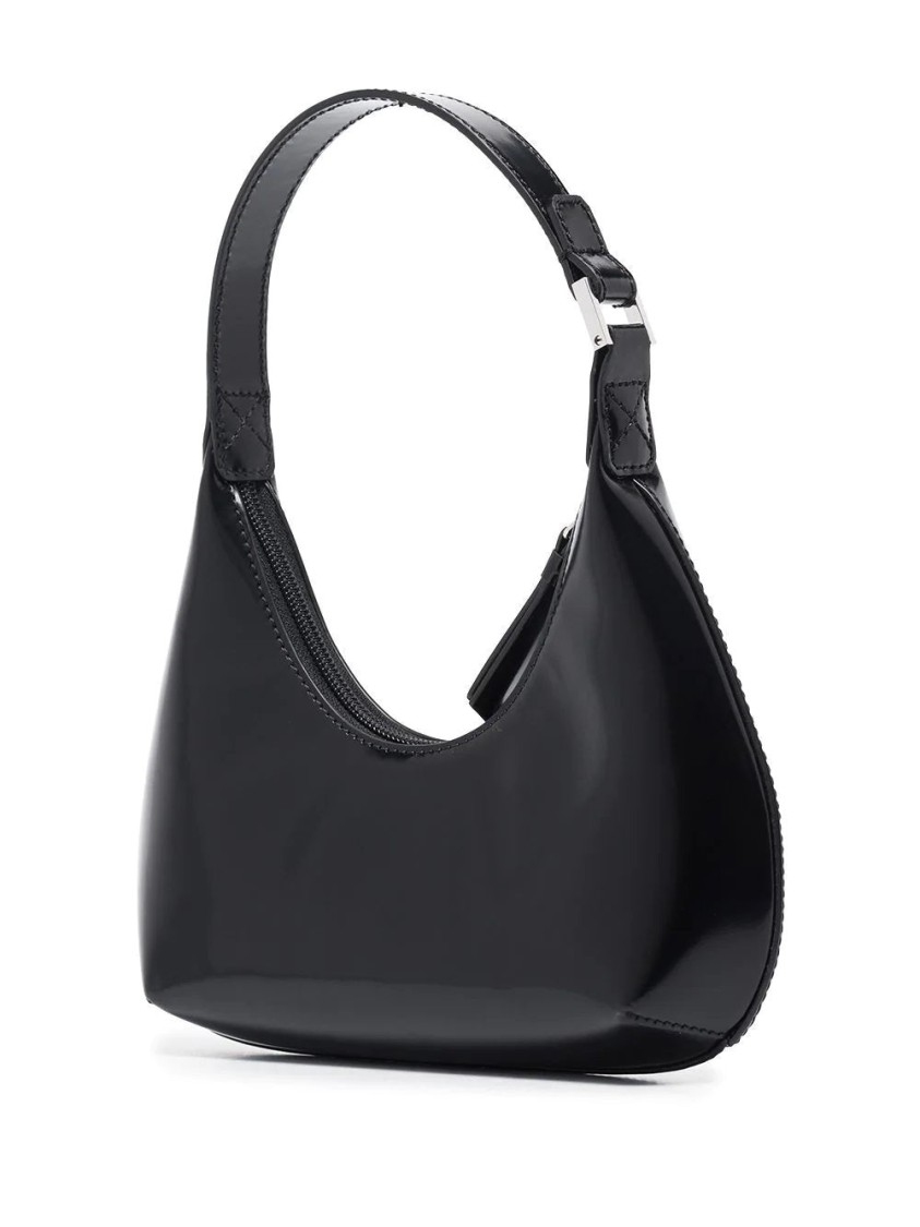 By Far Baby Amber Black Leather Bag In Black