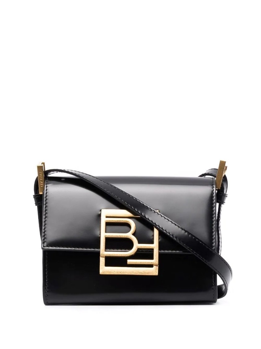 By Far Fran Black Leather Handbag In Black