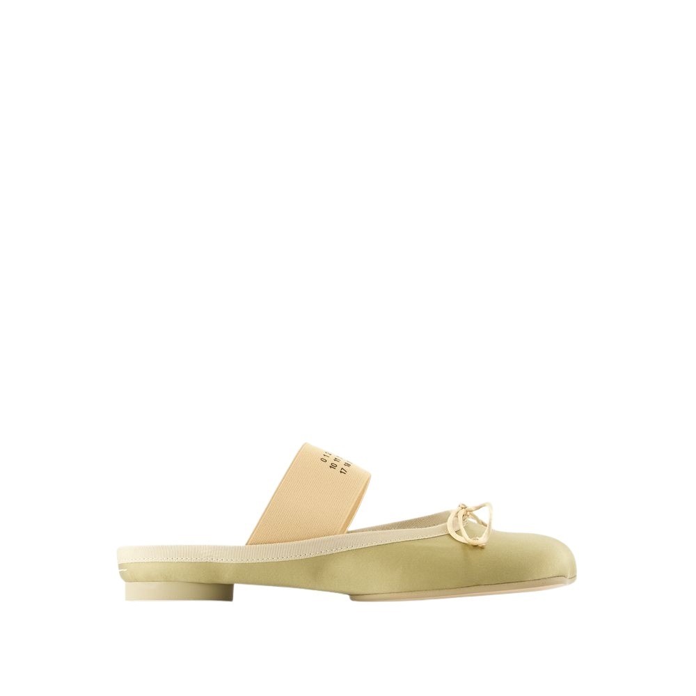 Shop Mm6 Maison Margiela Mm6 By Maison Margiela Mules With Decorative Bow Detail In Yellow